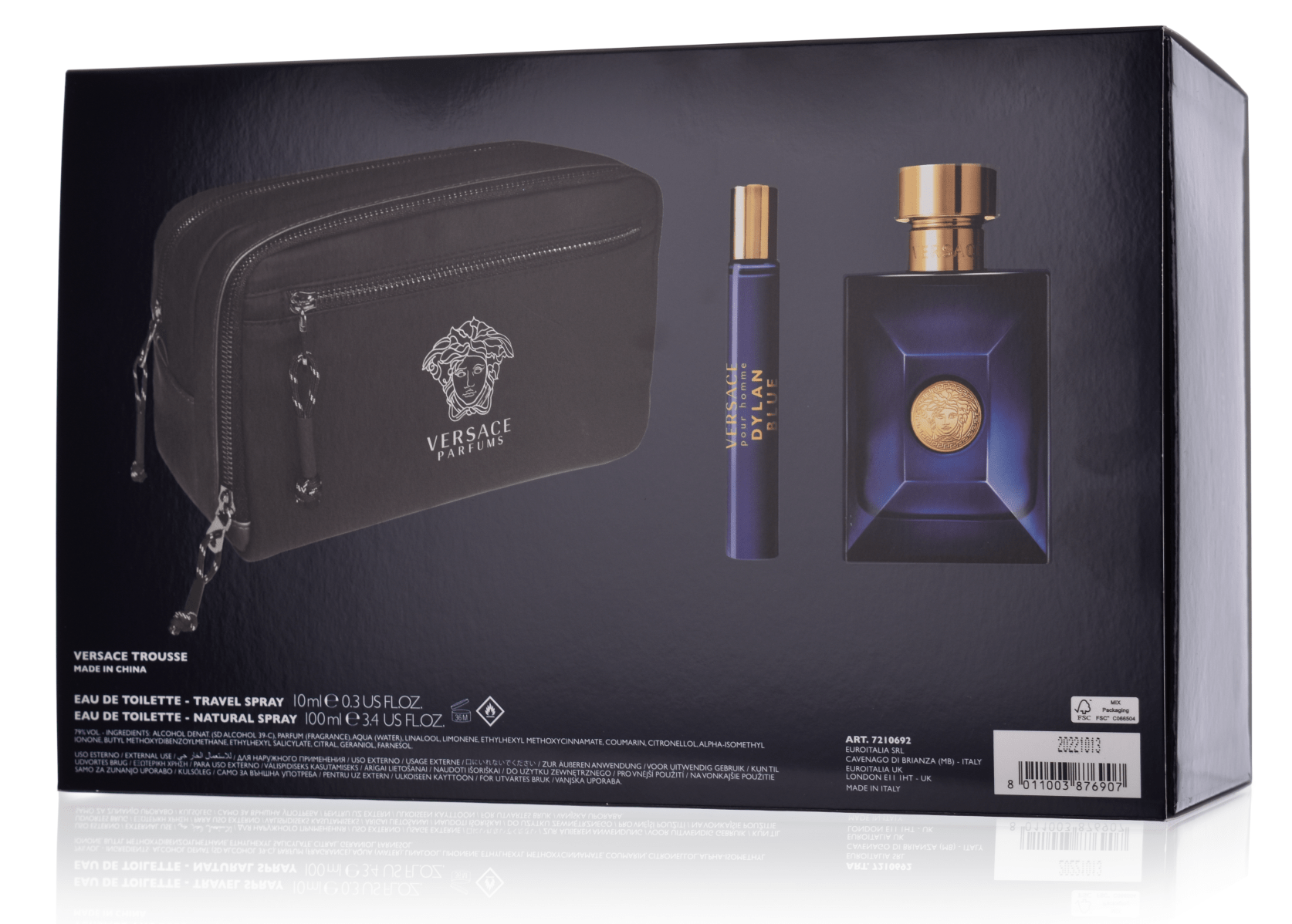 Versace Dylan Blue 100 ml Eau de Toilette + 10 ml EDT + Tasche