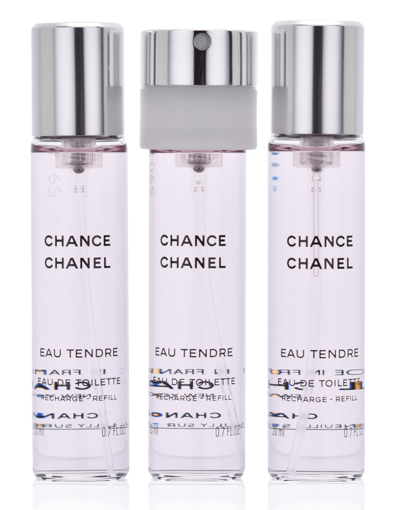 Chanel Chance Eau Tendre 3 x 20 ml Eau de Toilette Twist and Spray Recharge