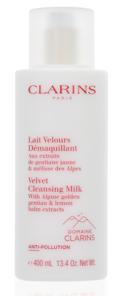 Clarins Lait Velours Démaquillant - Extraits de gentiane Jaune & Melisse des Alpes 400 ml