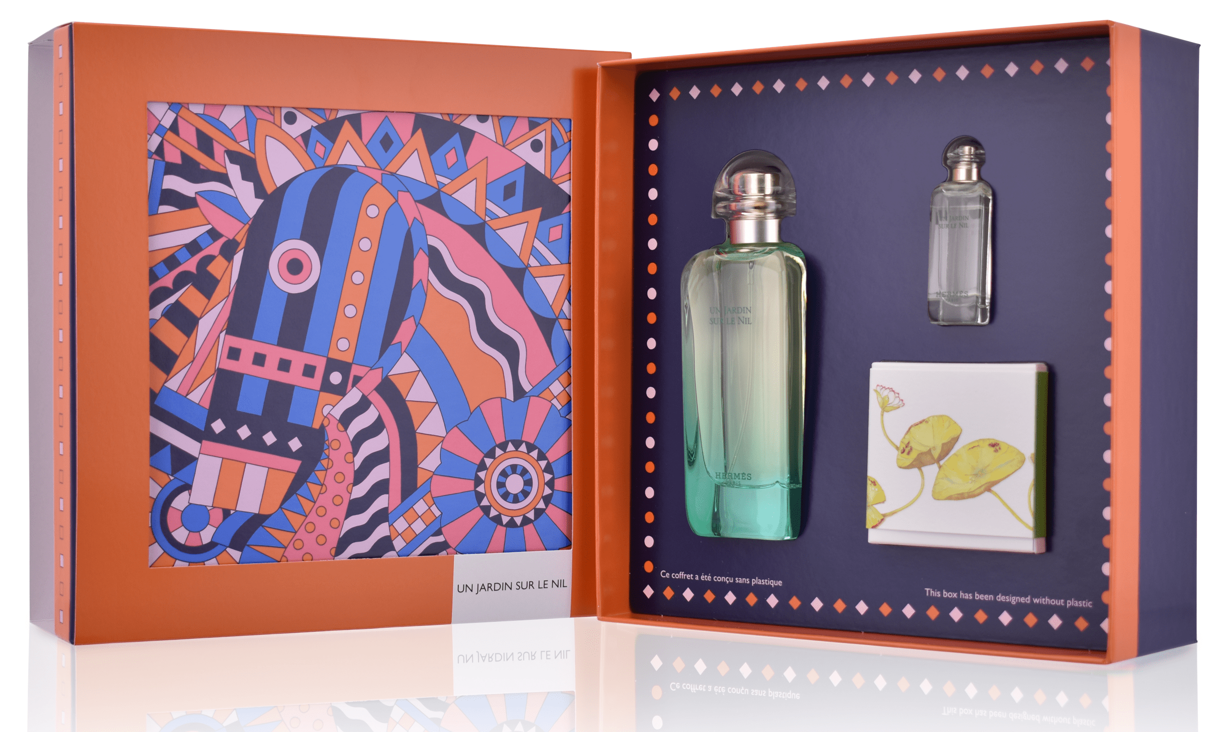 Hermes Un Jardin Sur le Nil 100 ml Eau de Toilette + 7.5 ml EDT + Seife 50 gr